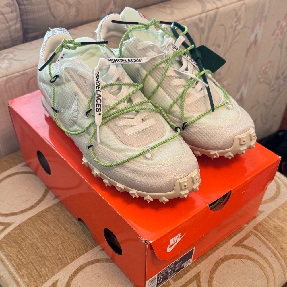 VNDS Nike Waffle Racer x Off-White 'Electric Green' - SKU CD8180-100